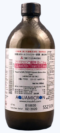 Aquamicron Titrant SSZ 3MG 500ML | Mandel USA